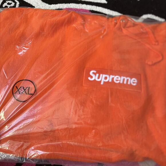 Supreme Box Logo Hooded Sweatshirt FW24 – Dark Orange – Size XXL – Brand New - Picture 2 of 5